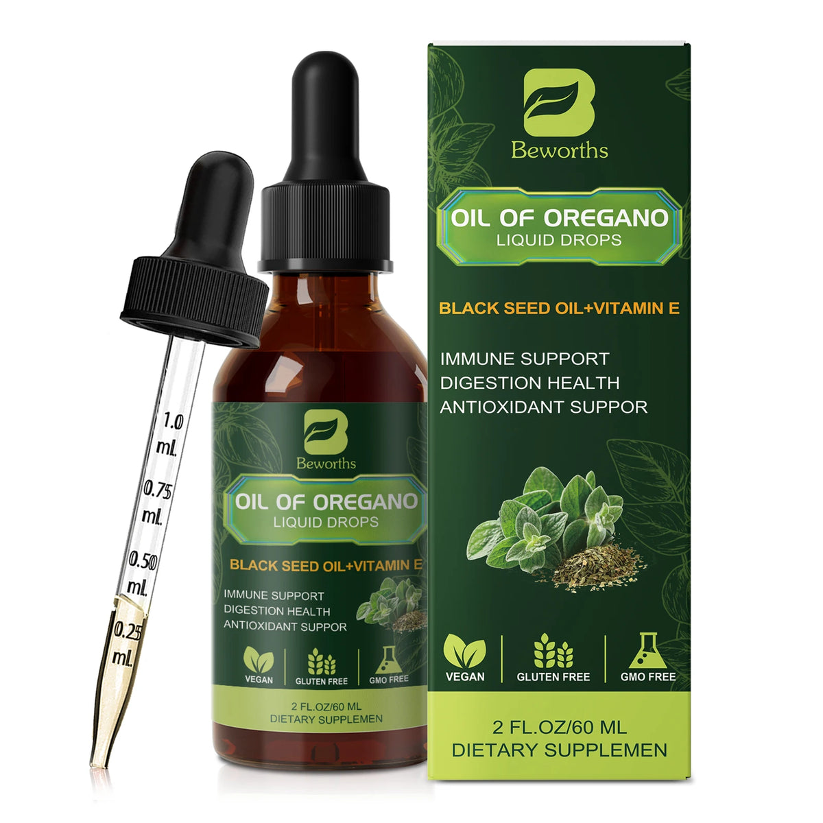 Beworths Oregano Oil Supplement With Black Seed And Vitamin E
