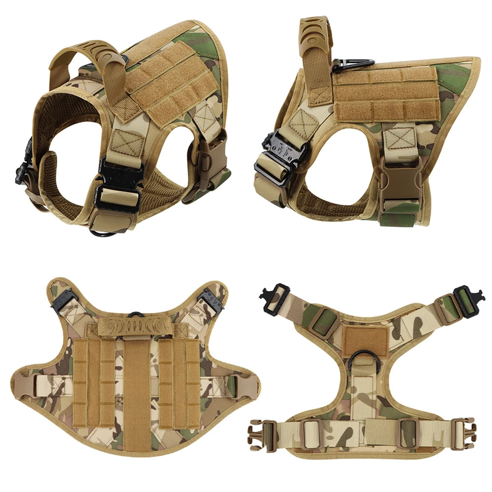 Tactical Nylon Dog Harness And Leash Set For Active Pets