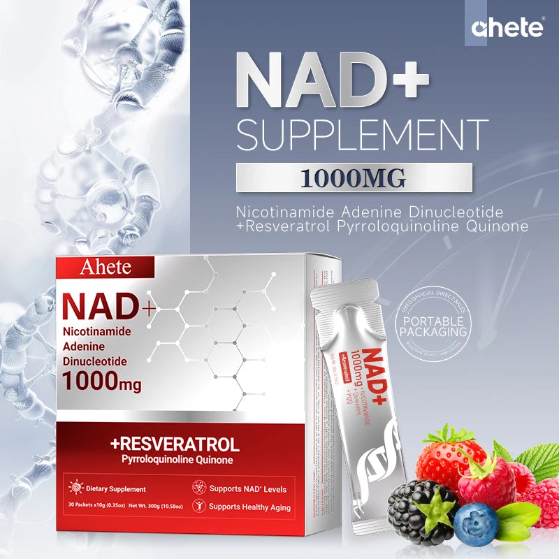 Ahete NAD Supplement With Nicotinamide And Resveratrol