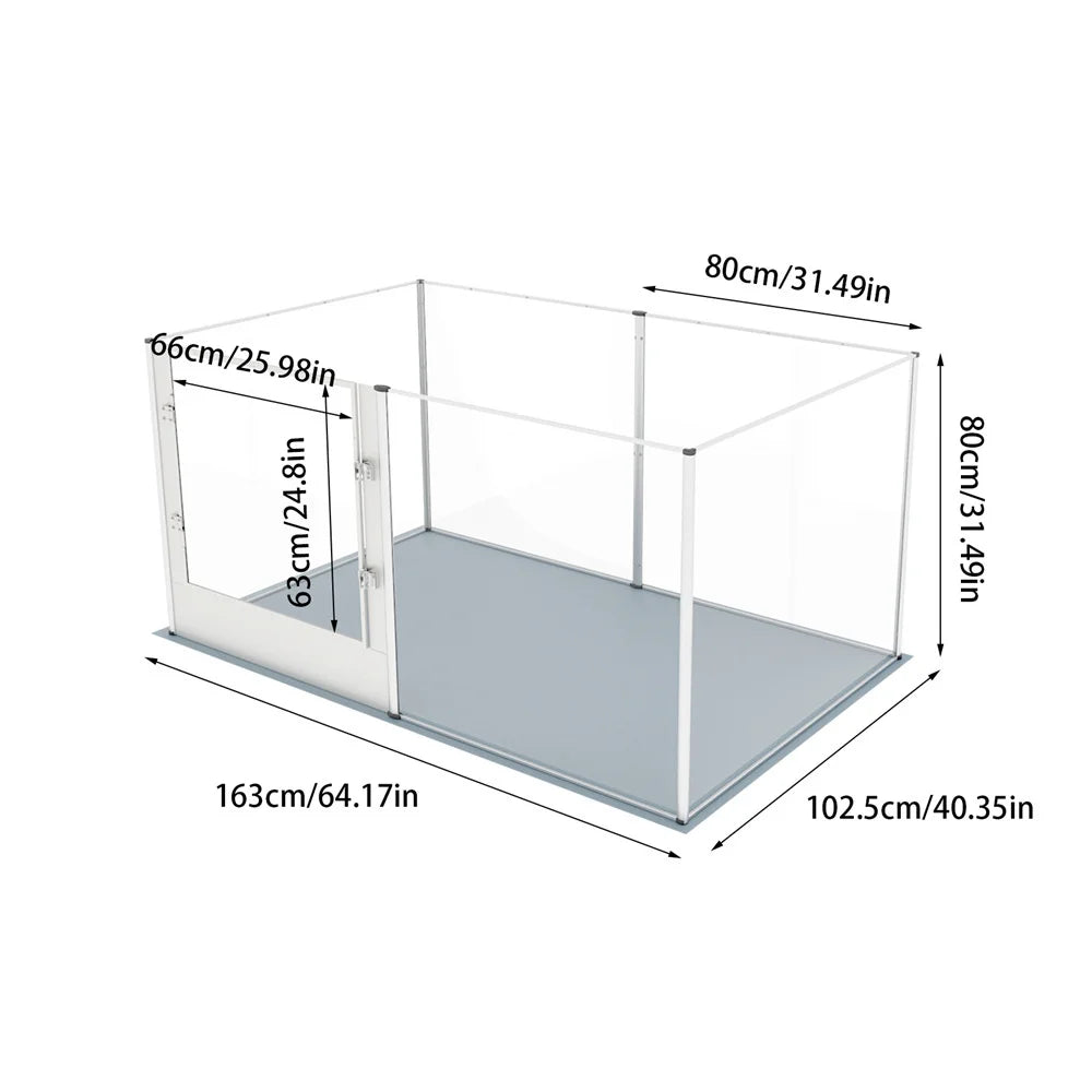Borwart Indoor Acrylic Dog Playpen Enclosure Whelping Pen