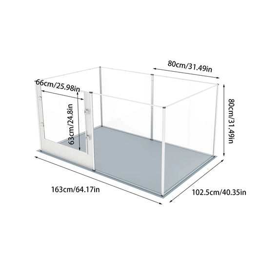 Borwart Indoor Acrylic Dog Playpen Enclosure Whelping Pen