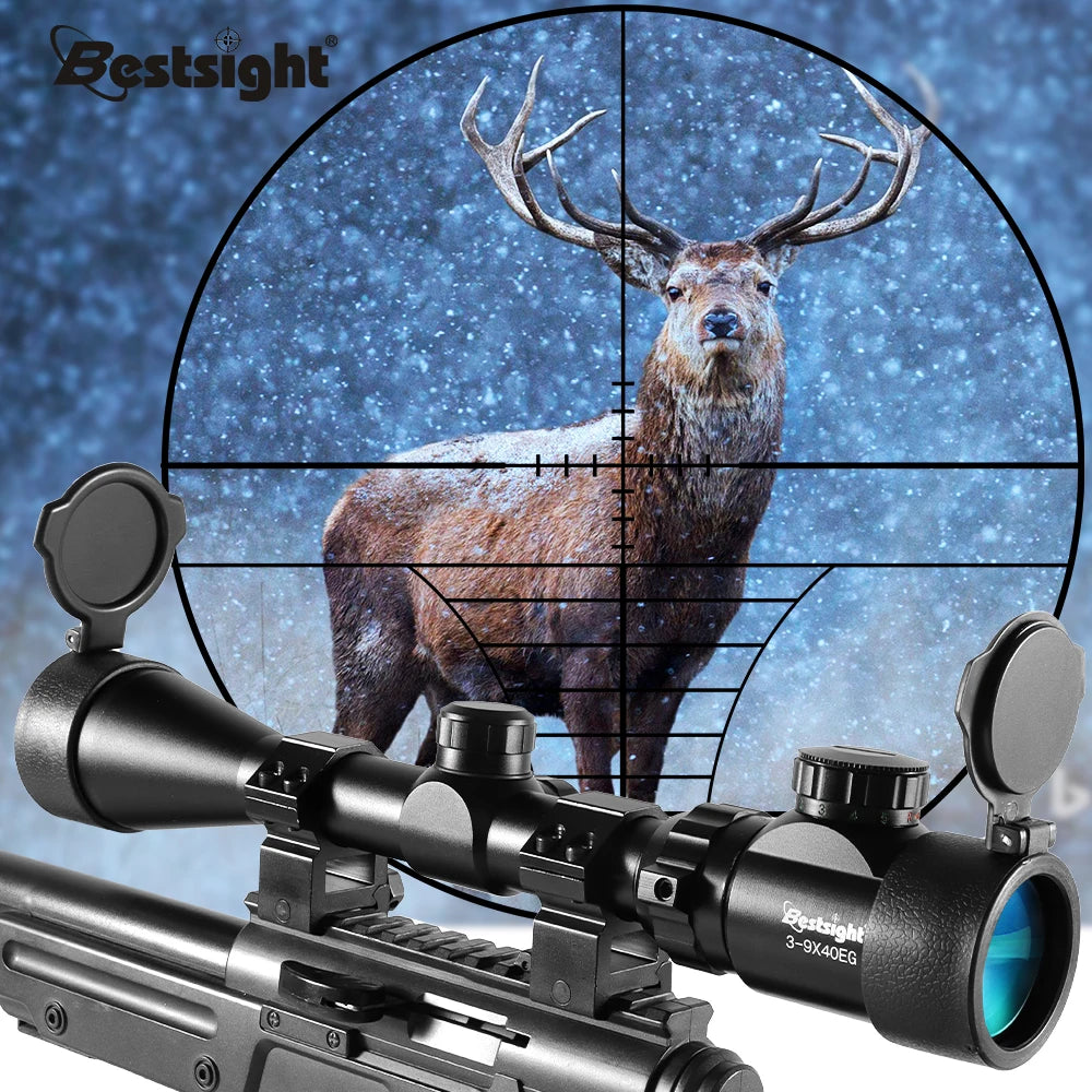 Nabila 3-9X40 Illuminated Hunting Rifle Scope With Mil Dot Reticle