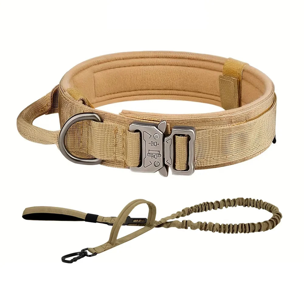 Adjustable Nylon Dog Collar And Leash Set With Quick Release Buckle