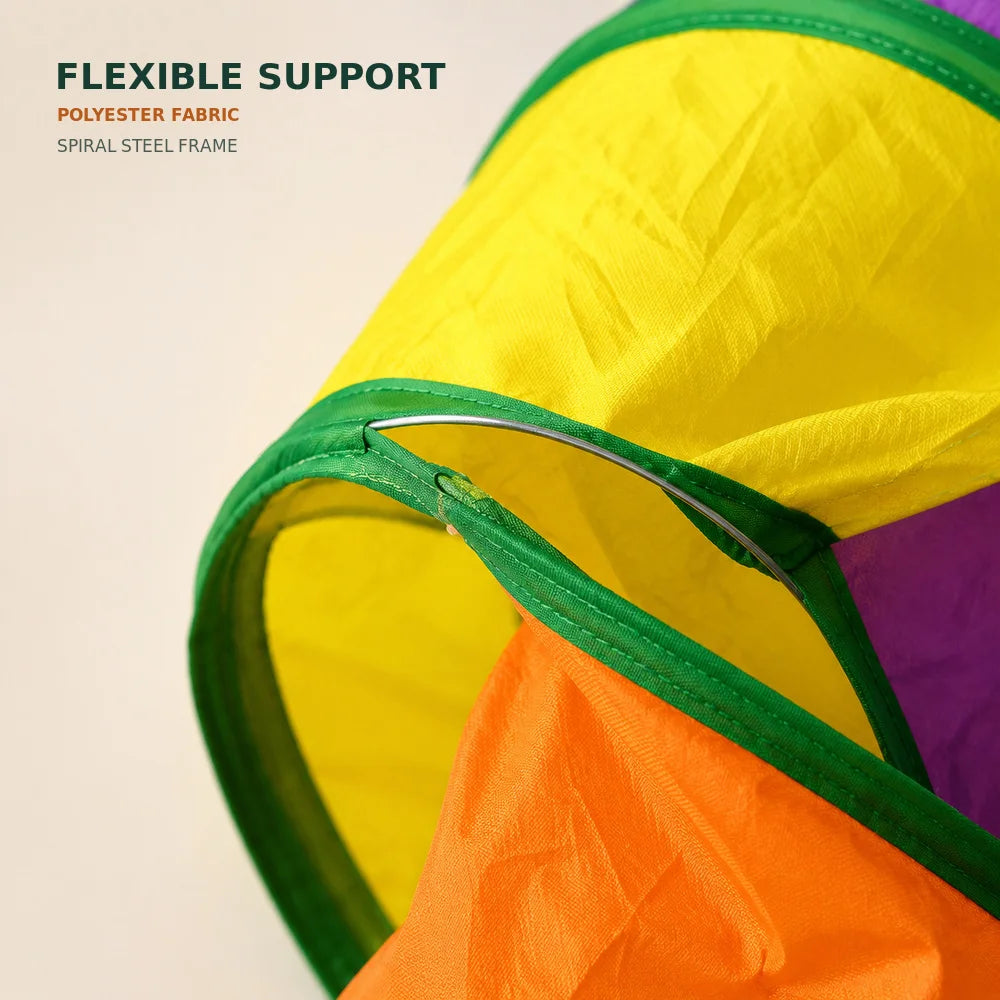 Foldable Cat Tunnel Play Maze For Indoor Kittens Peek Holes
