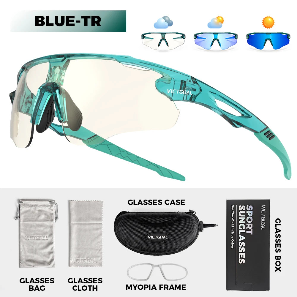Victgoal Photochromic Cycling Sunglasses UV400 TR-90 Sports Protection Eyewear