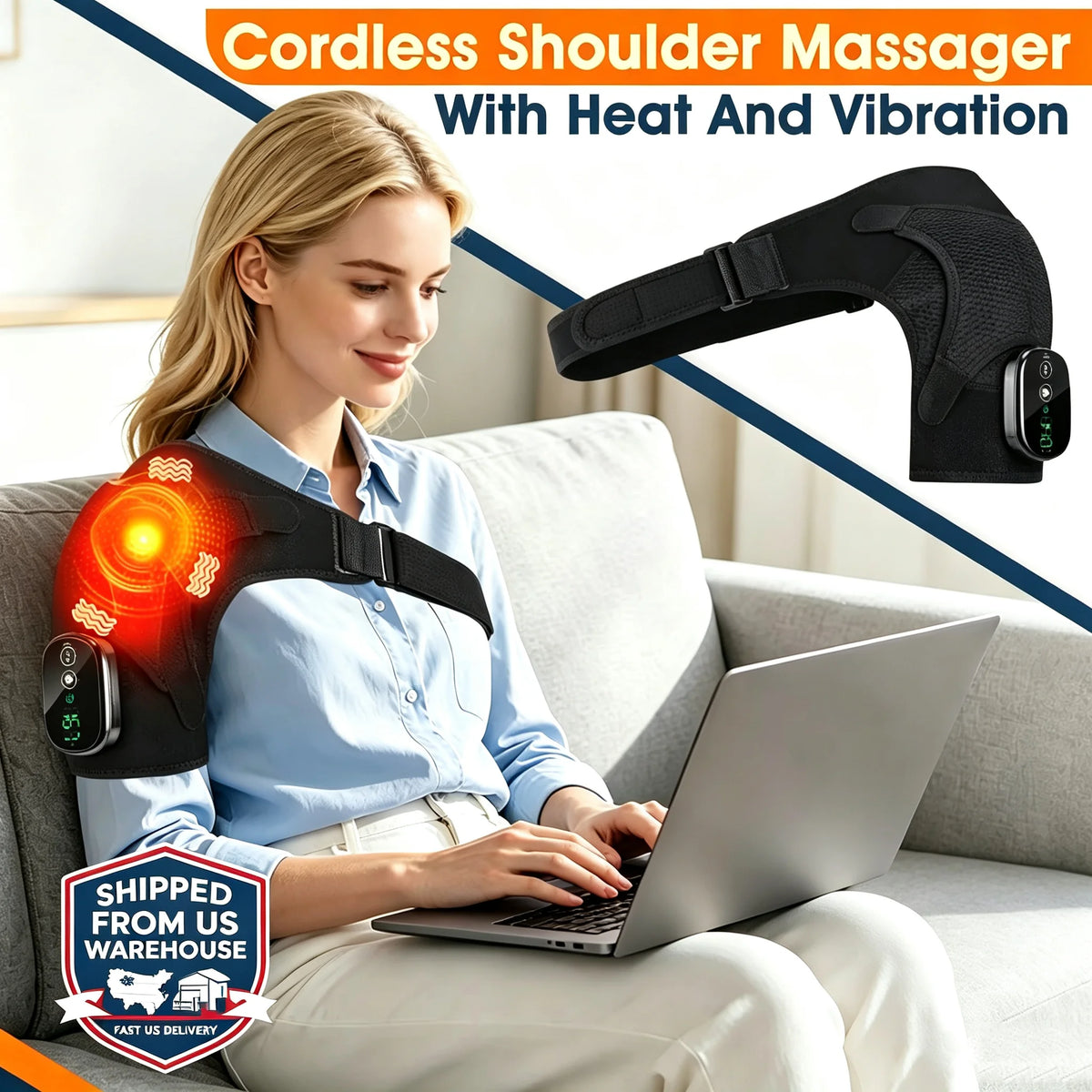 Hailicare Heated Shoulder Massage Machine With Vibration Therapy