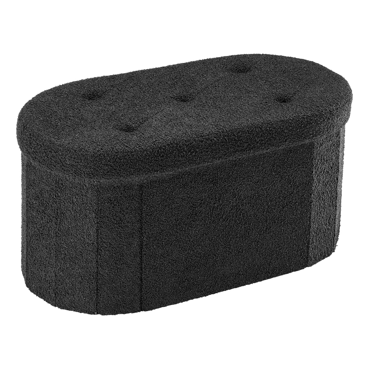 MCQ Faux Fur Storage Ottoman Footrest Stool for Bedroom