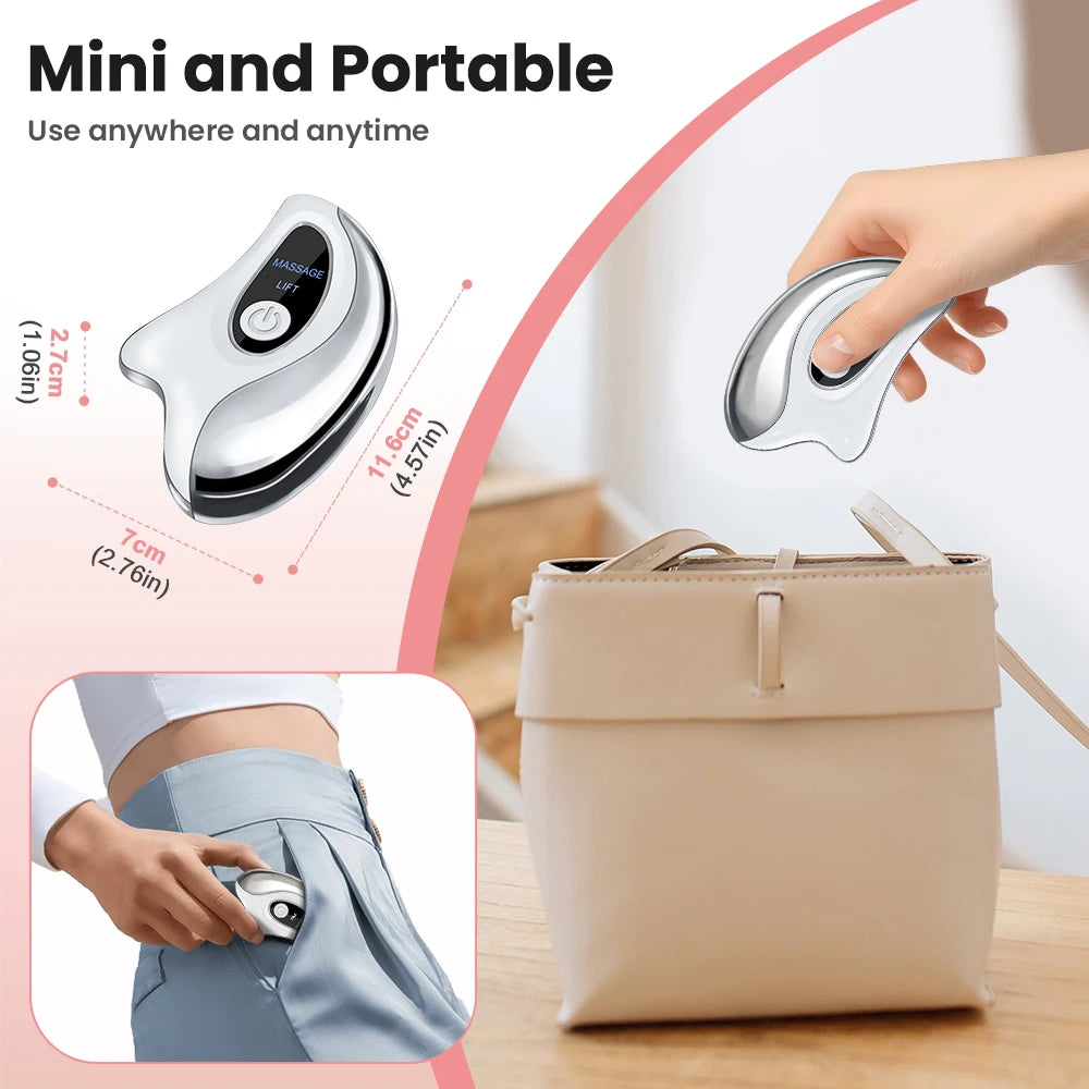 Hailicare Heated Vibration Electric Gua Sha Facial Massager Tool