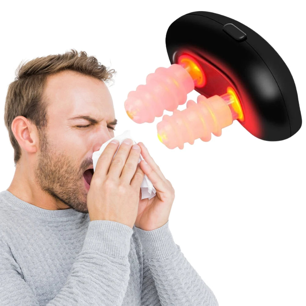Cordless Red Light Nasal Therapy Device For Rhinitis Relief Massage