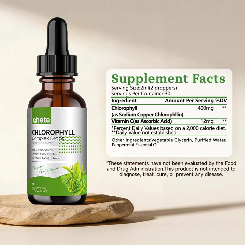 Ahete Chlorophyll Complex Liquid Dietary Supplement Drops
