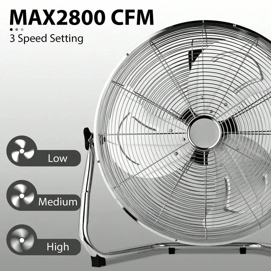 XMSJ Commercial Industrial Fan With 3 Speed Settings And Oscillation