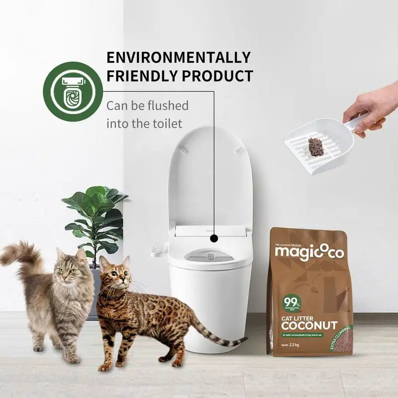 Bioline Coconut Cat Litter Odor Control Low Tracking Flushable Formula