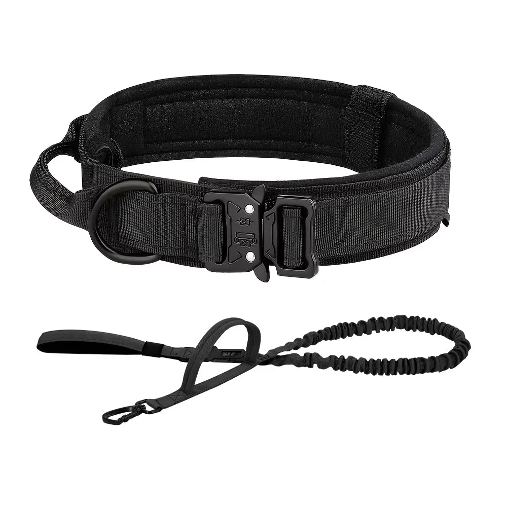 Adjustable Nylon Dog Collar And Leash Set With Quick Release Buckle
