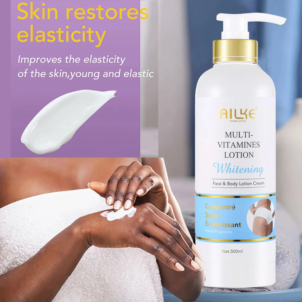 AILKE Multi Vitamin Whitening Body Lotion For Even Skin Tone