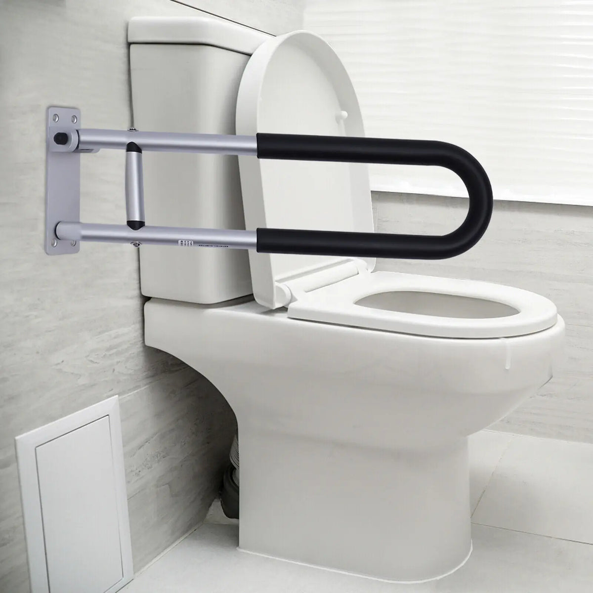 folding toilet grab bar
