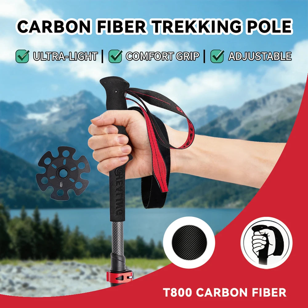 Okhealing Ultralight Carbon Fiber Trekking Poles For Hiking And Climbing