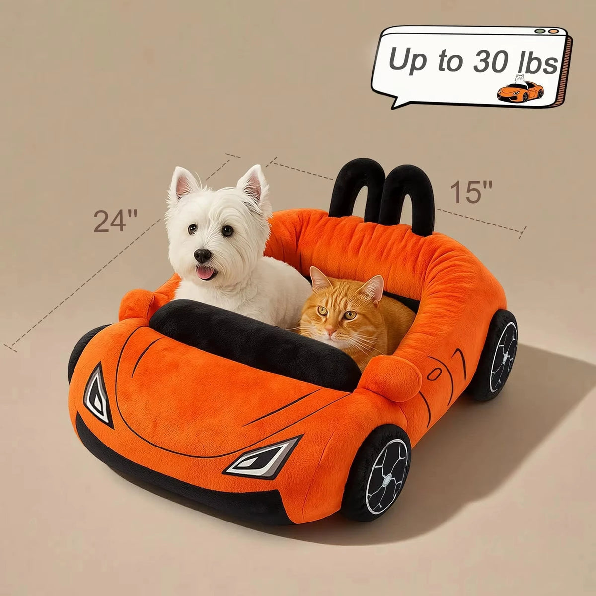 CWV Supercar Cat Bed Soft Coral Fleece Washable Pet Craddle`