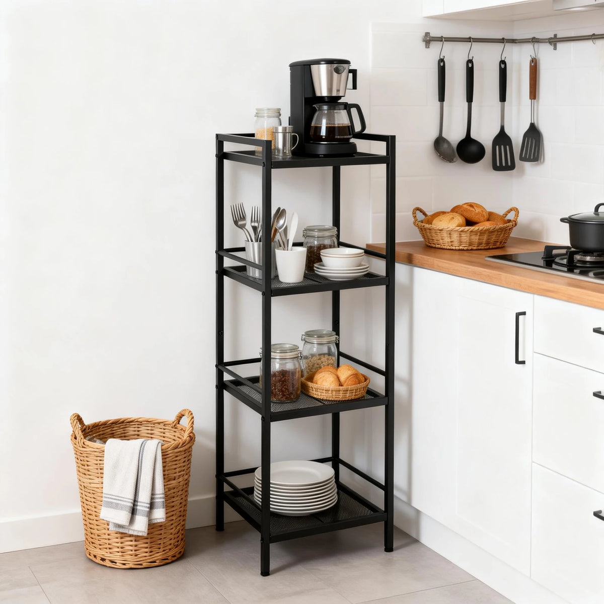 Twister CK Carbon Steel Four Tier Storage Rack For Kitchen