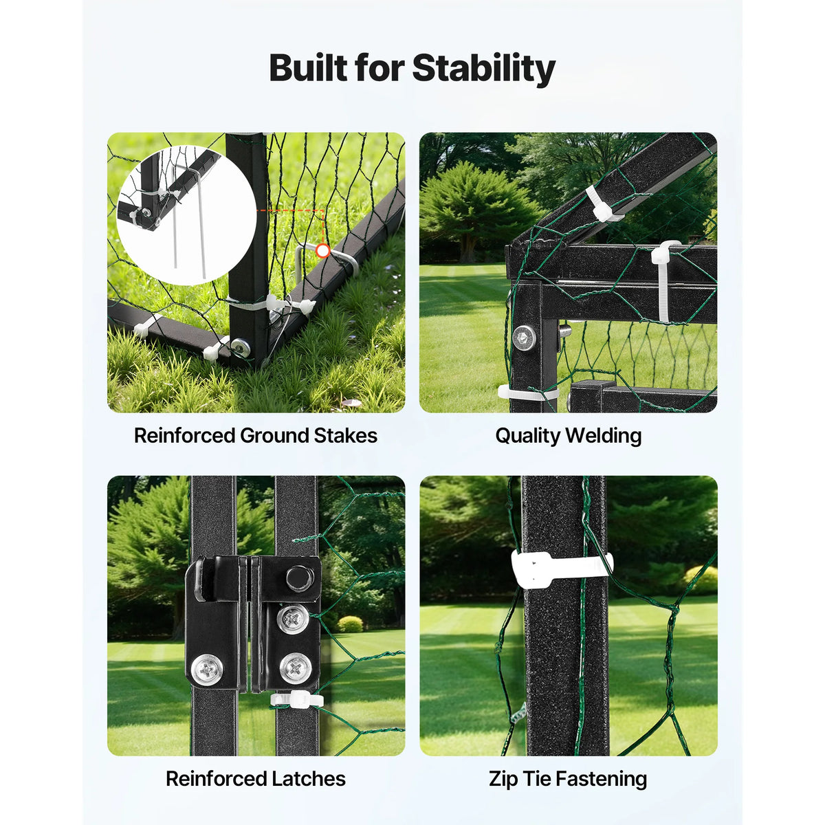 SucceBuy Metal Chicken Coop With Waterproof Weather Resistant Cover