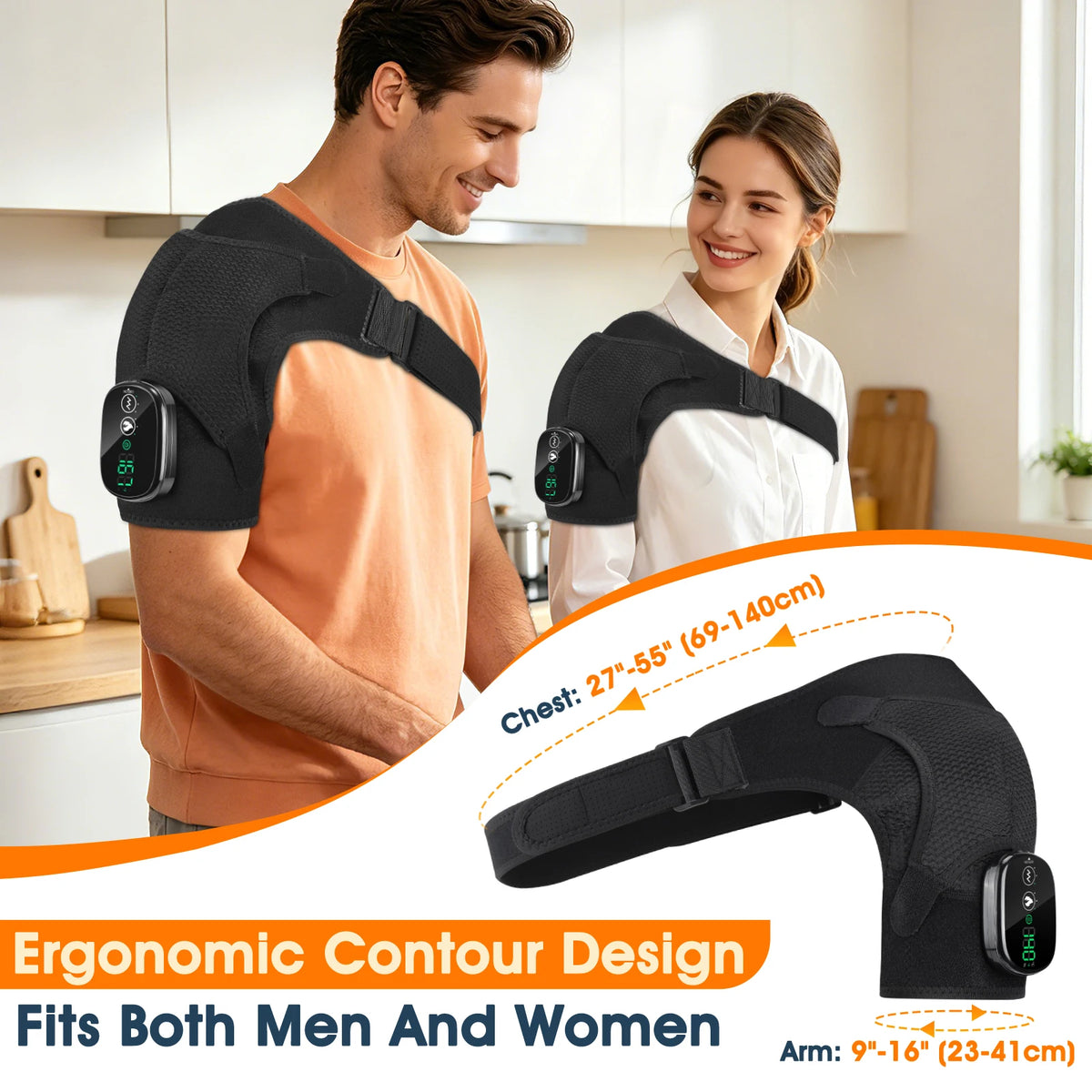 Hailicare Heated Shoulder Massage Machine With Vibration Therapy