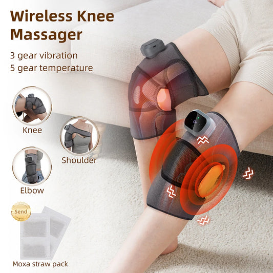 Foreverlily Heated Knee Massager With Vibration Hot Compress Brace