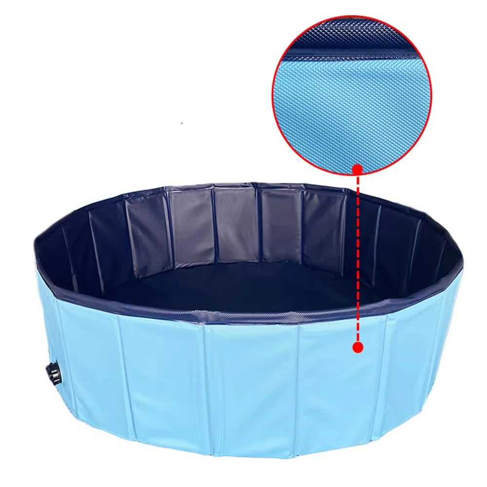 Foldable Waterproof Dog Swimming Pool With Metal Frame