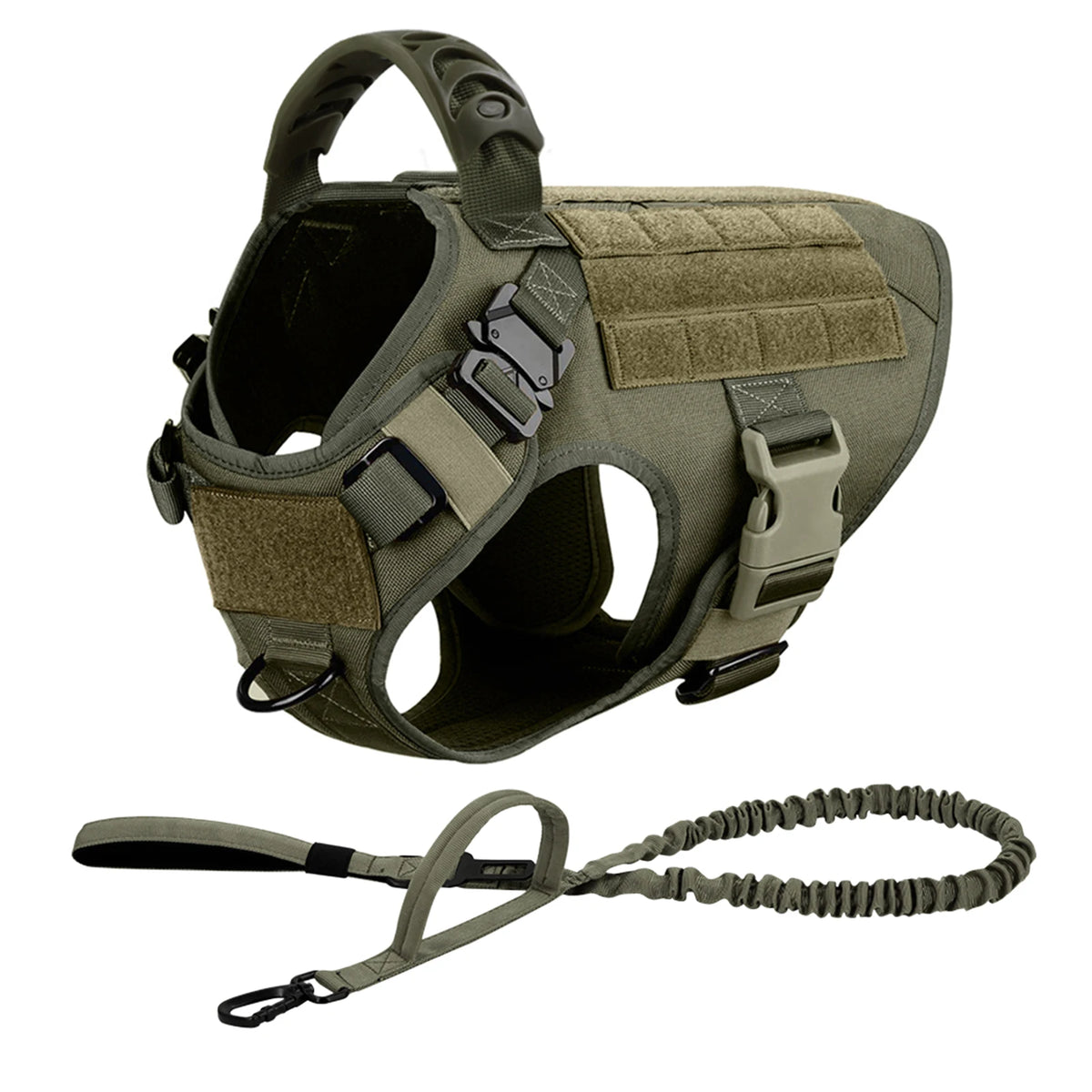 Tactical Nylon Dog Harness And Leash Set For Active Pets