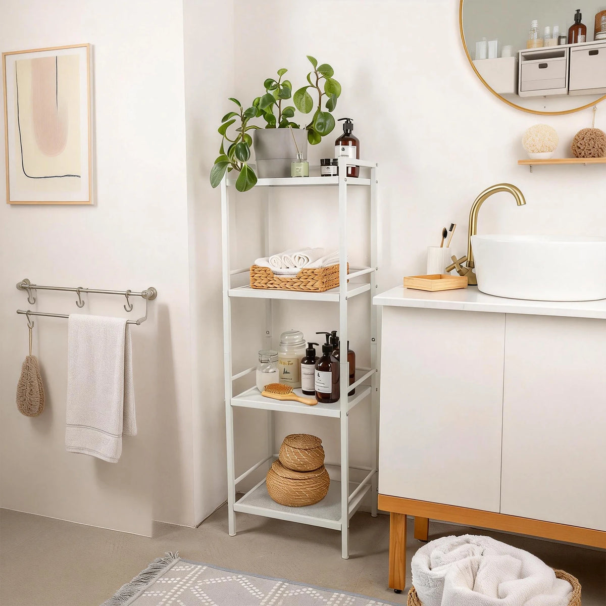 Twister CK Carbon Steel Four Tier Storage Rack For Kitchen