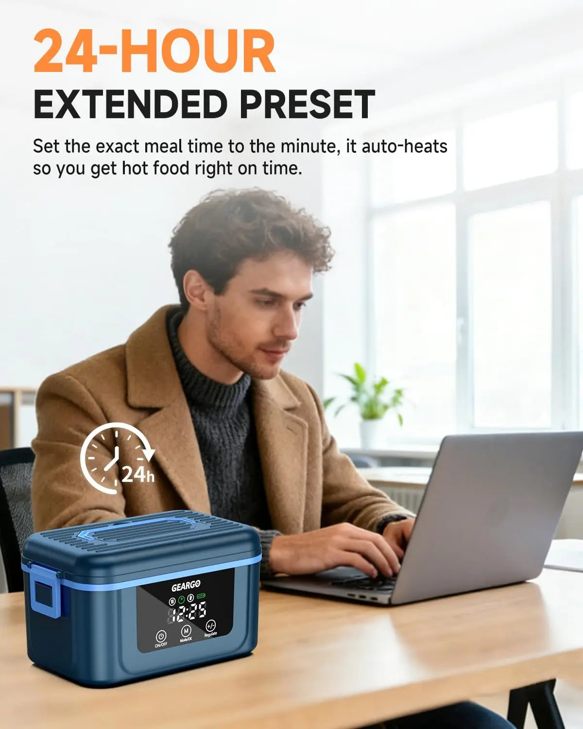 Rechargeable Cordless Electric Heated Lunch Box With Thermal Insulation