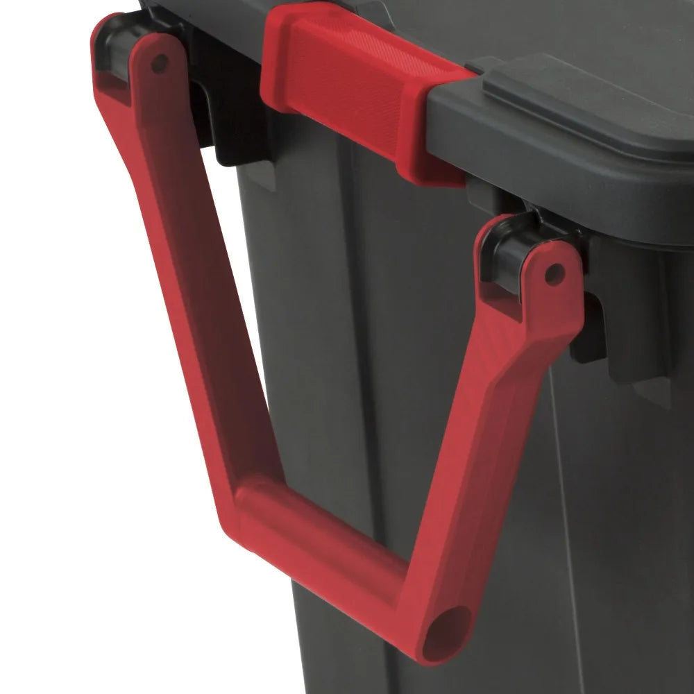 Sterilite Industrial Wheeled Plastic Storage Bin With Handle