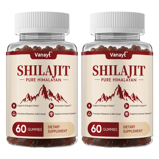 Vanayt Pure Himalayan Shilajit Gummies With Ashwagandha Ginger Supplement