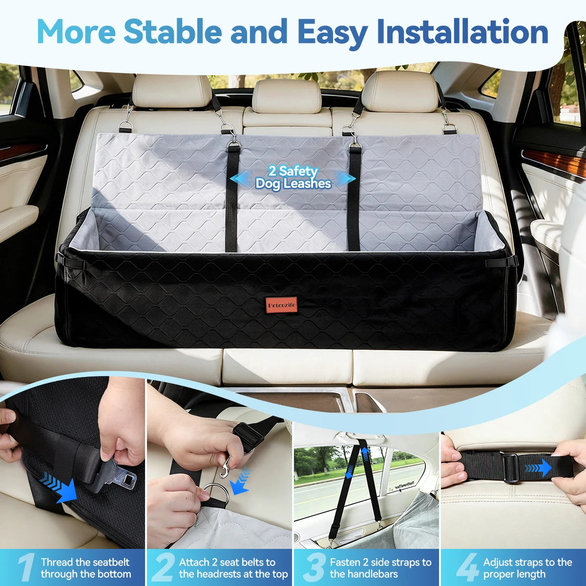 DOMIPET Multi Functional Dog Booster Seat With Thick Cushion