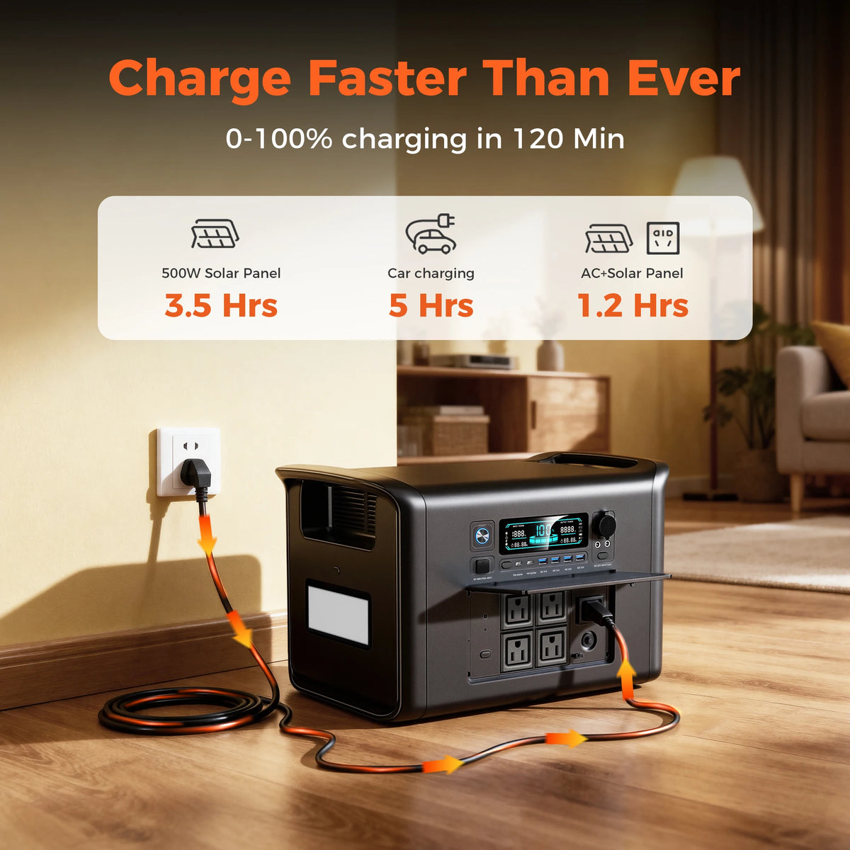 CTOLITY 1800W Portable Power Station Solar Generator