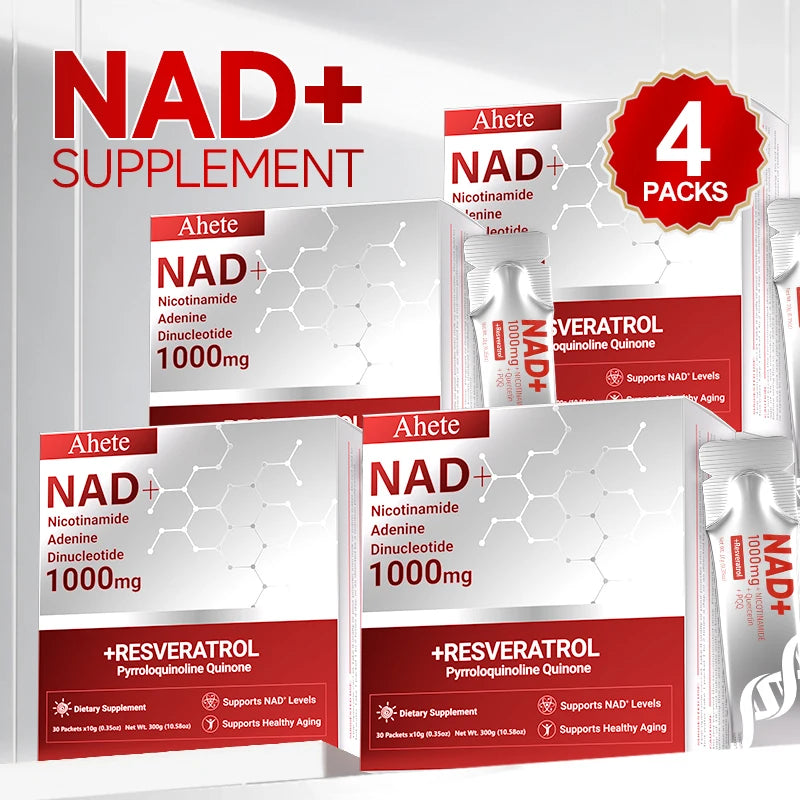 Ahete NAD Supplement With Nicotinamide And Resveratrol