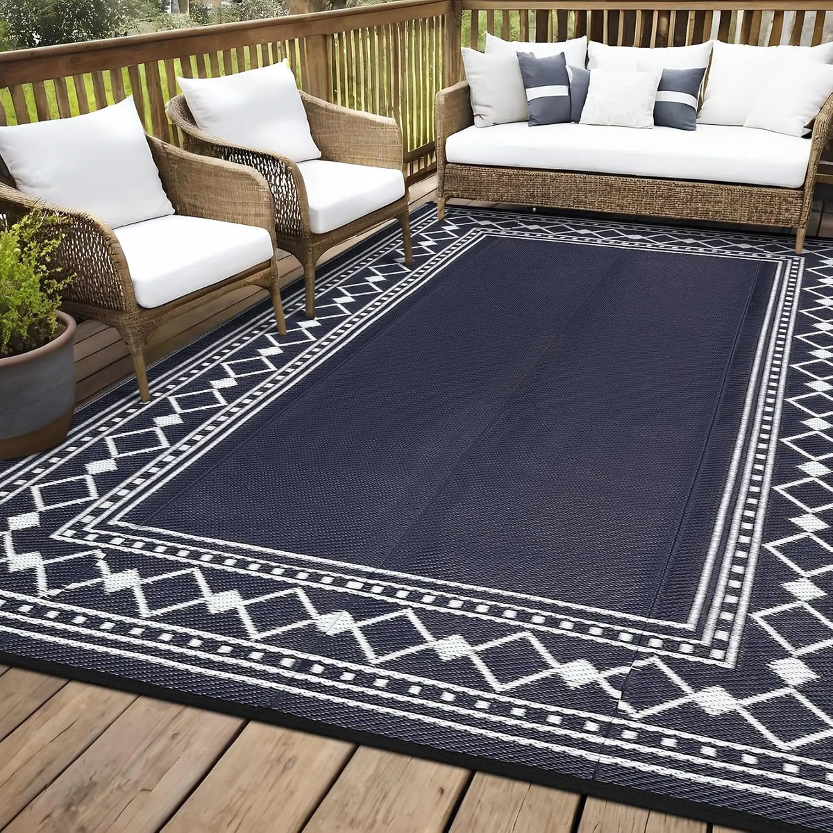 Garvee Washable Waterproof Rug for Indoor and Outdoor Living Spaces