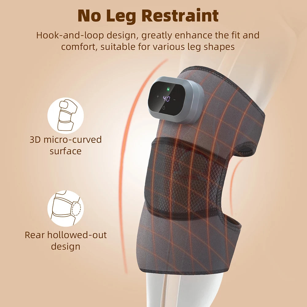 Foreverlily Heated Knee Massager With Vibration Hot Compress Brace