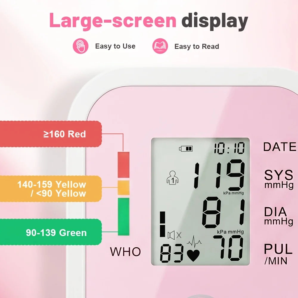 Automatic Upper Arm Blood Pressure Monitor With Voice Alert
