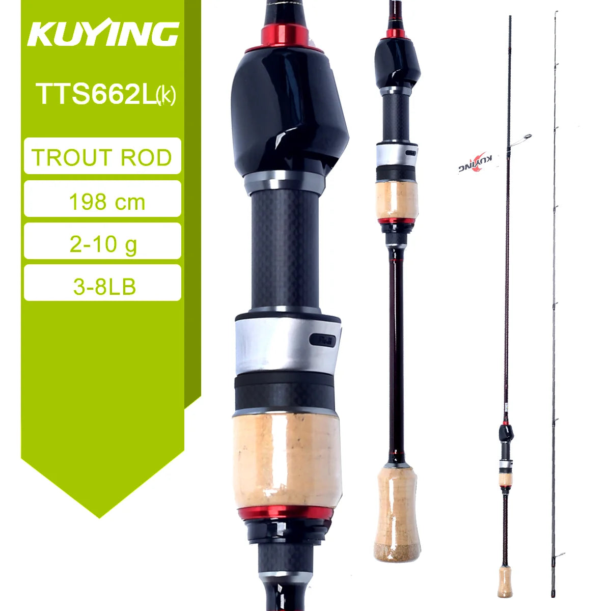 Kuying Teton Carbon Baitcasting Spinning Fishing Rod