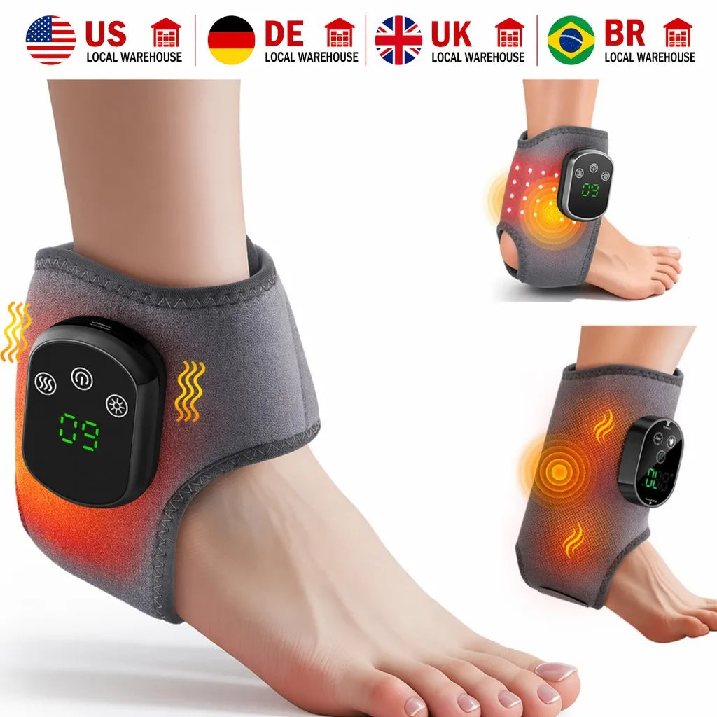 Hailicare Wireless Heating Ankle Brace For Foot Pain And Massage