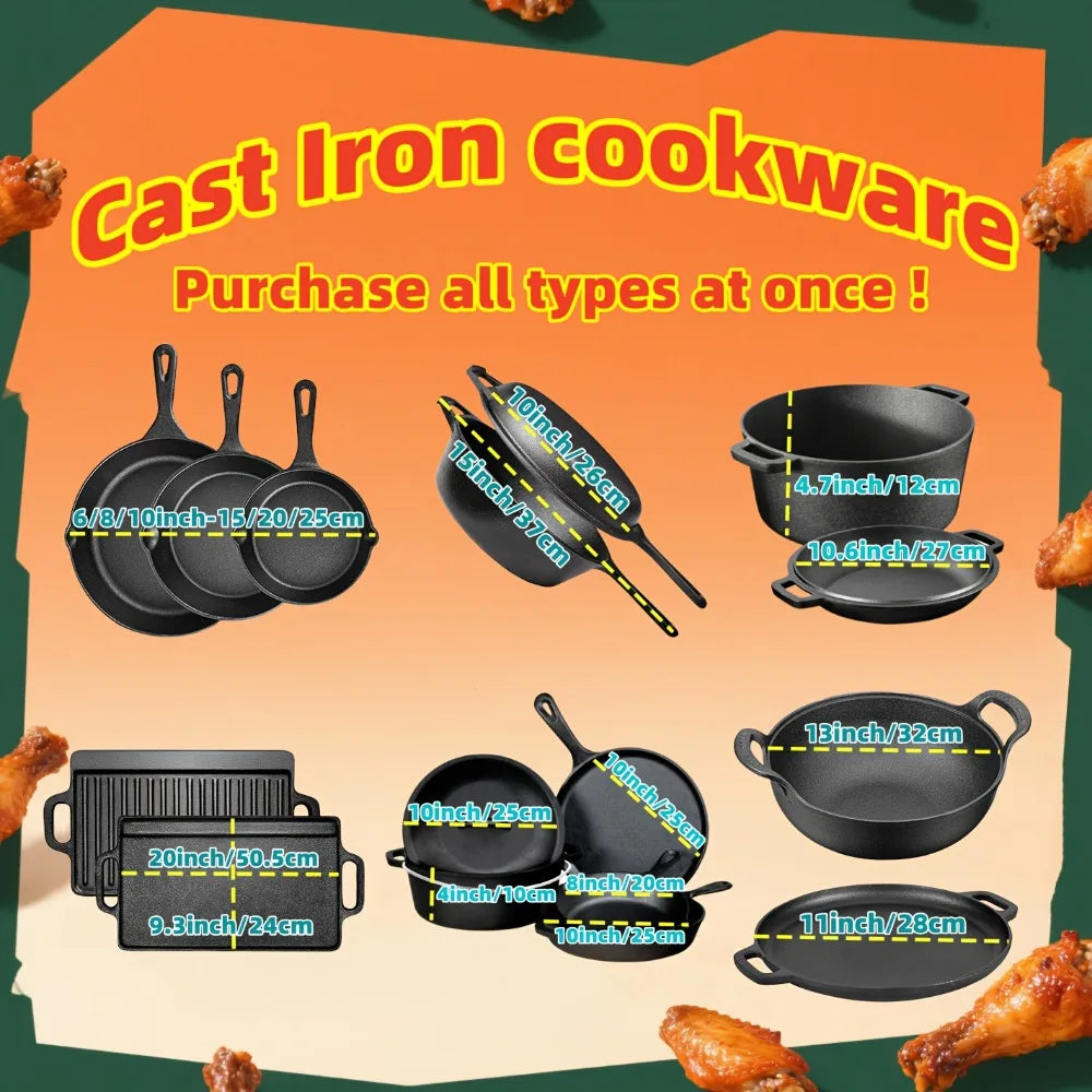 Aedg Heavy Duty Nonstick Chef Skillet Pan Cooking Set