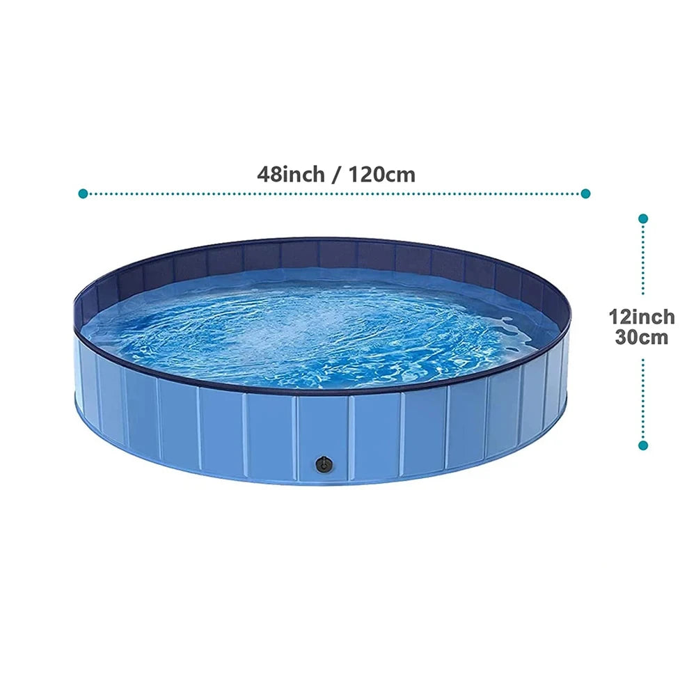 Foldable Waterproof Dog Swimming Pool With Metal Frame