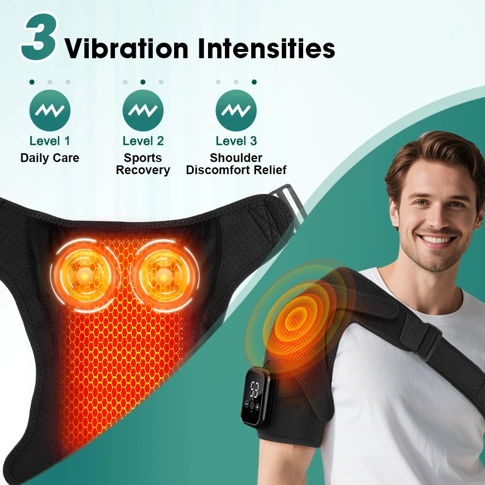 Hailicare Electric Heating Vibration Shoulder Massager Temperature Control