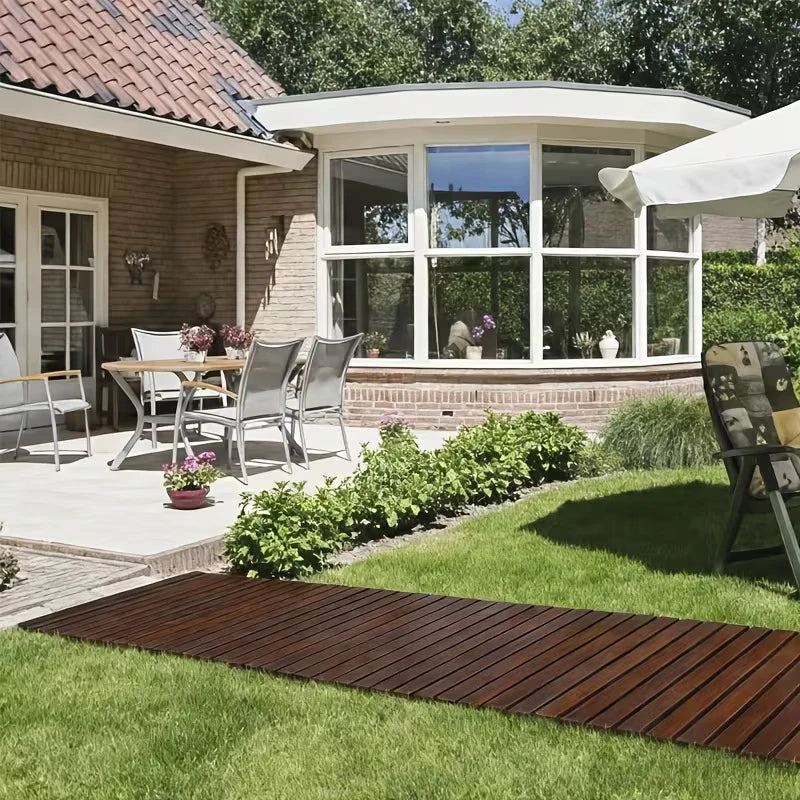 Portable Roll Up Wooden Garden Pathway For Outdoor Walkways