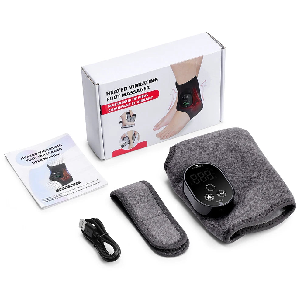 Hailicare Electric Foot And Ankle Massager Heating Vibration Support