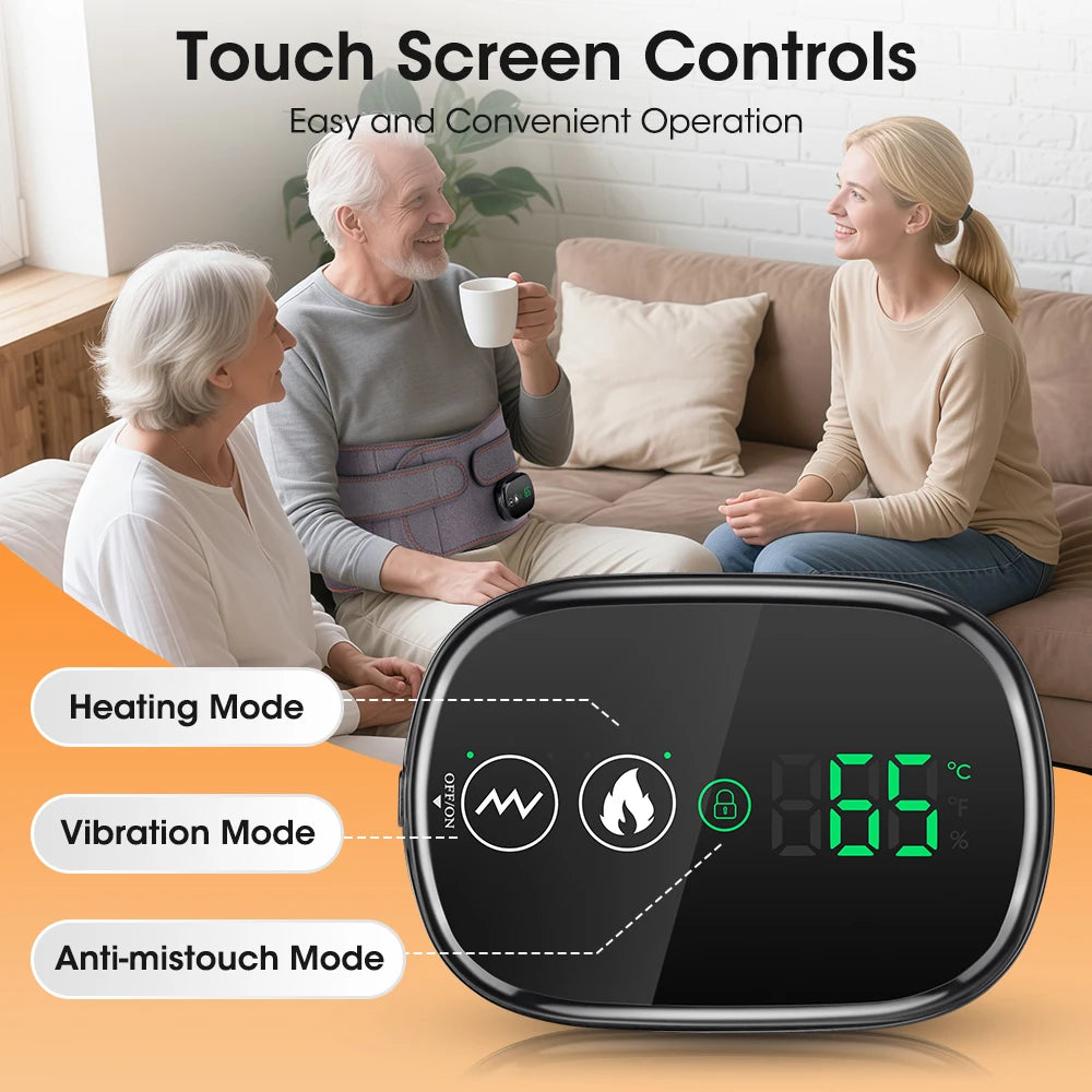 Hailicare Rechargeable Heated Waist Belt With Vibration And Three Heat Settings