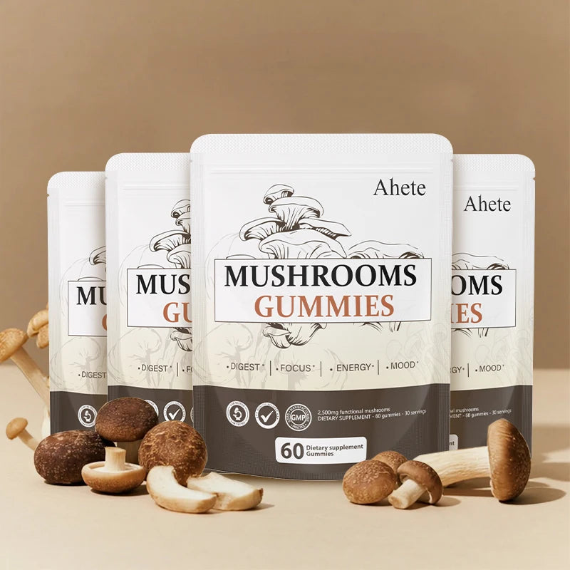 Ahete Seven Mushroom Gummies With Turkey Tail Reishi And Ashwagandha