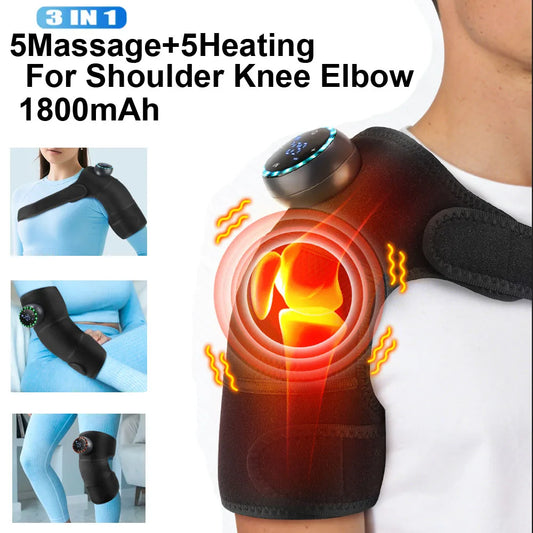 Hailicare Electric Heating Vibration Shoulder Massager Temperature Control