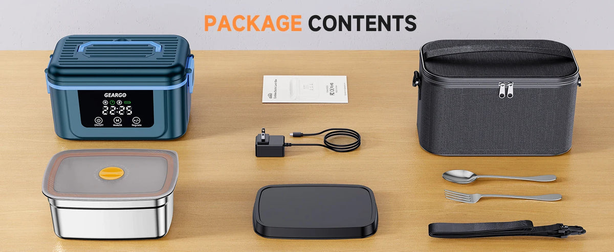 Rechargeable Cordless Electric Heated Lunch Box With Thermal Insulation