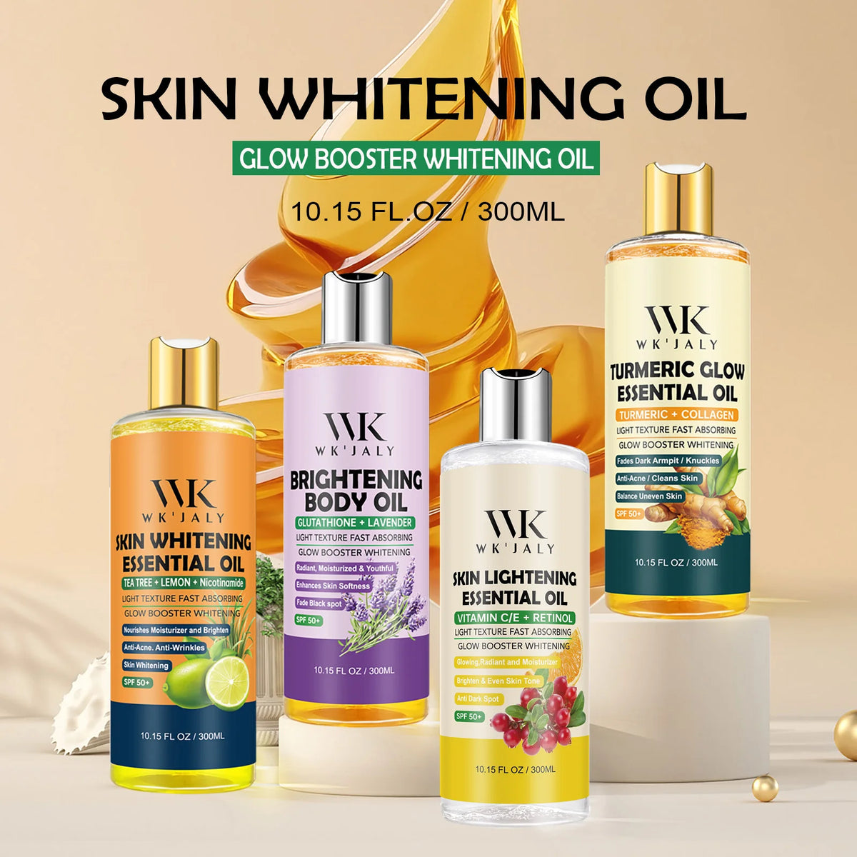 Wk Jaly Turmeric Body Oil For Brightening And Acne Care