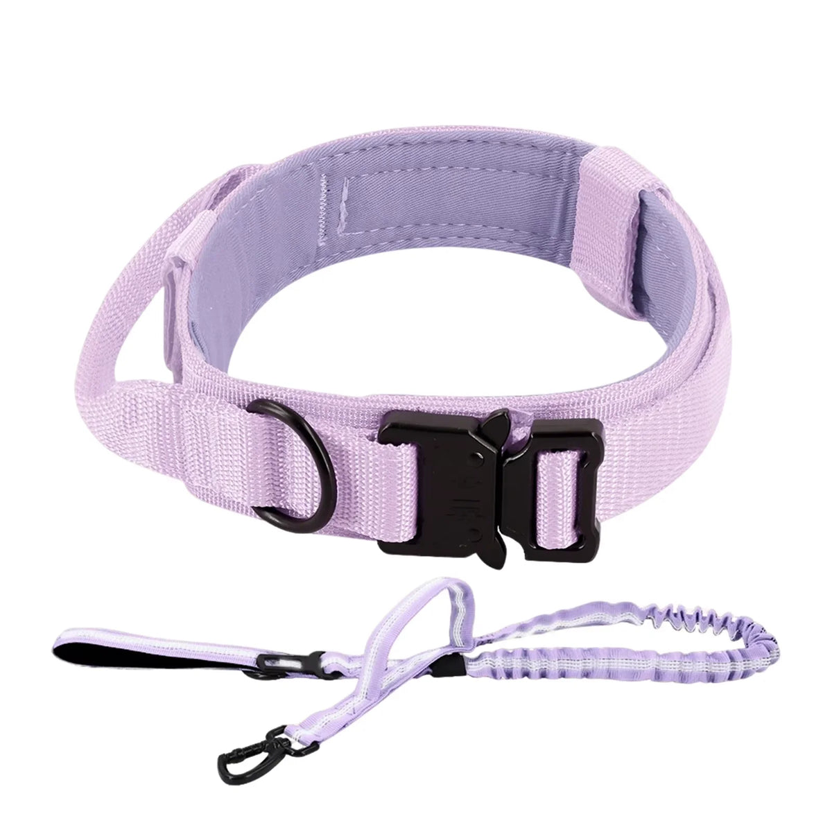 Adjustable Nylon Dog Collar And Leash Set With Quick Release Buckle